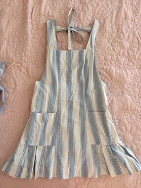 Cooperative Blue and White Striped Mini Dress